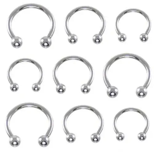 16G Steel Ball Horseshoe - Piecing Jewelry