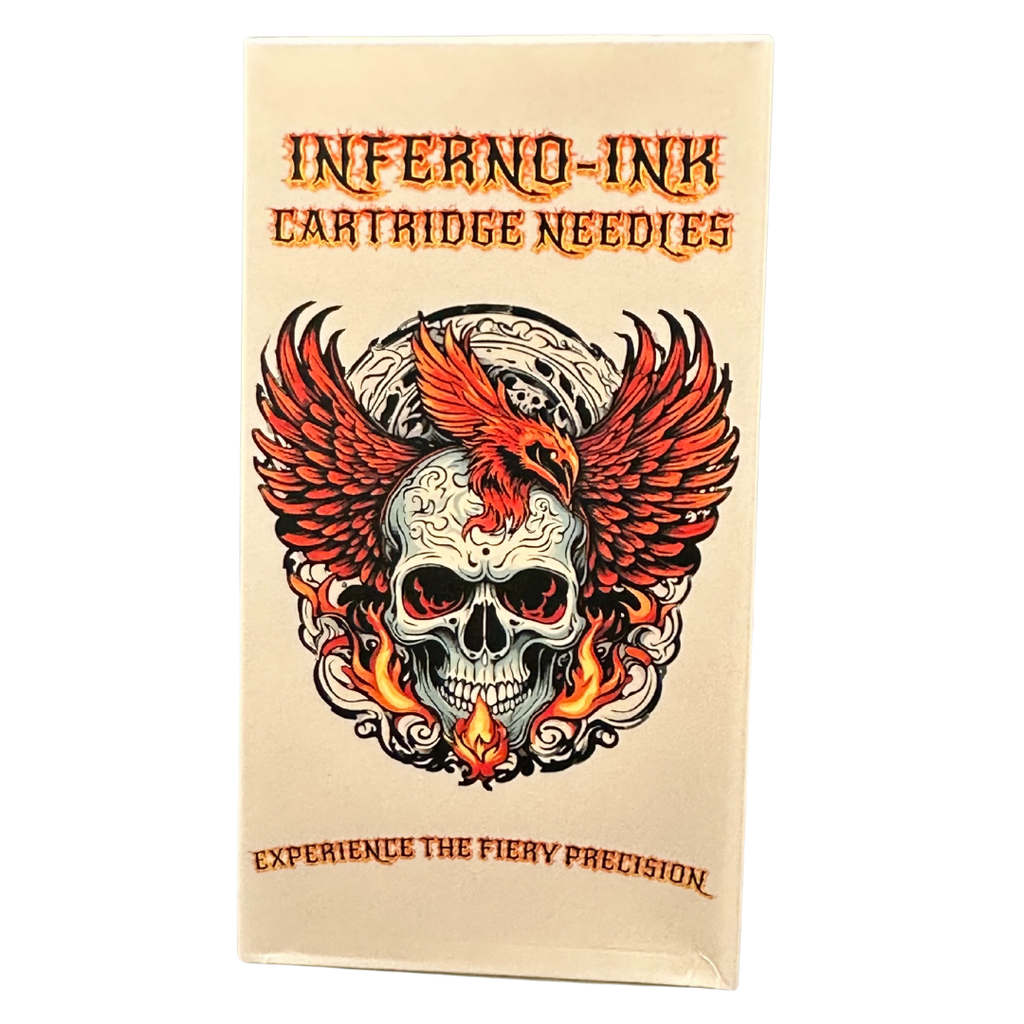 INFERNO-INK CARTRIDGE NEEDLES - #10 ROUND SHADERS LONG TAPER - BOX OF 20