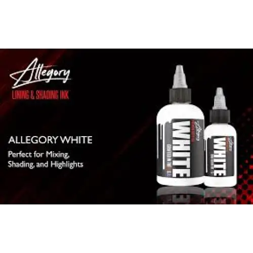 Allegory Premium Tattoo Ink — White — 4oz Bottle - Tattoo