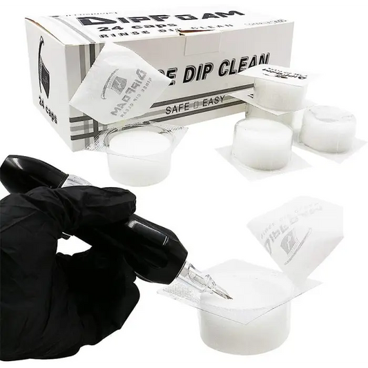 Disposable Tattoo Dip Foam Needle Cleaning Cup - Stencil