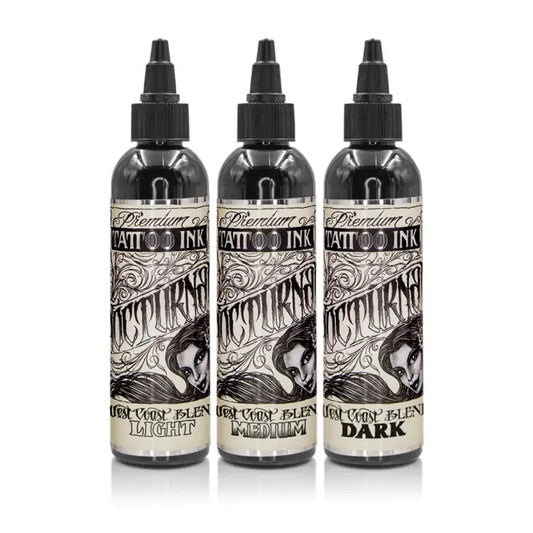 Nocturnal Tattoo Ink 3-Bottle West Coast Blend Grey Wash Set