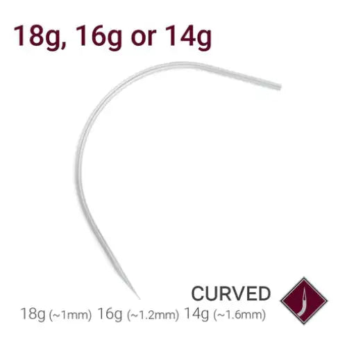 Precision Curved Piercing Needle — Price Per 1 - Piercing