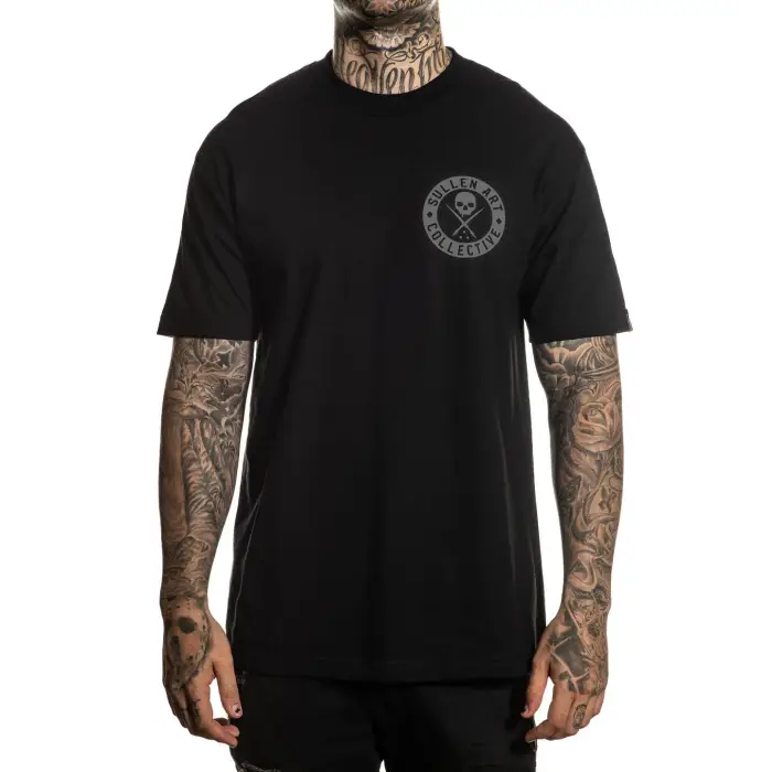 The Classic Black Tee blk/grey: BLACK / XL