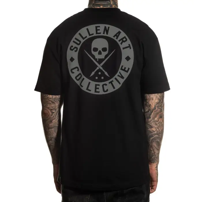 The Classic Black Tee blk/grey: BLACK / XL
