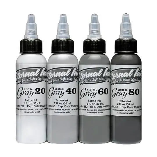 Eternal Neutral Gray 4 Bottle Set - Tattoo Ink