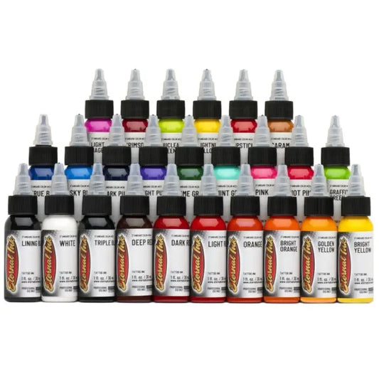 Eternal Tattoo Ink Top 25 Color Set 1oz Bottles