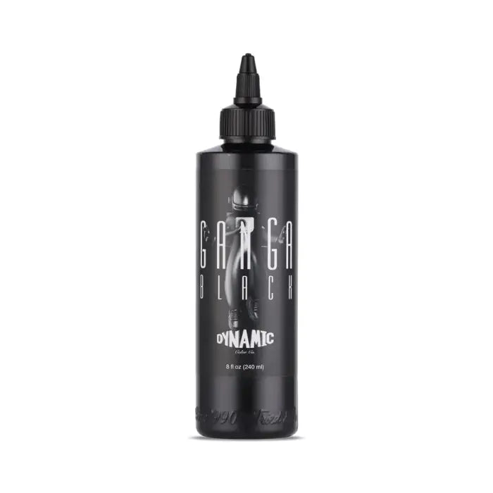 Ganga Black Tattoo Ink by Dynamic- 8 oz. Bottle - Tattoo Ink