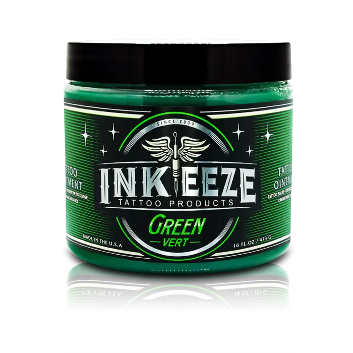 INK-EEZE Green Tattoo Ointment 16oz Jar - Aftercare &