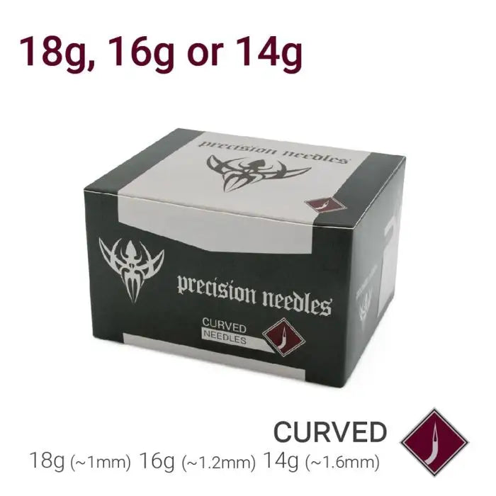 Precision Curved Piercing Needles — Box of 50